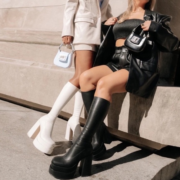 New Steve Madden Cypress Off White Boots - Picture 6 of 16